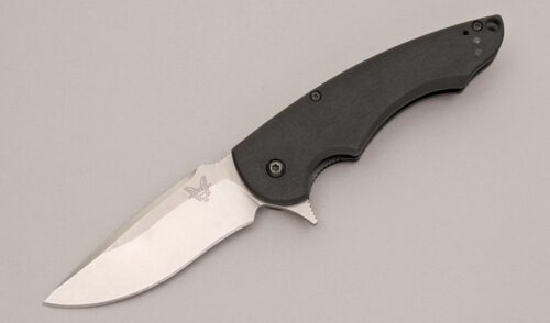 Benchmade Knives 320 Precinct Flipper with Textured G10 Scales handle material - Obverse Side - Item #KLC12442