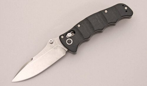 Benchmade Knives 484 Nakamura Axis Folder with Contoured G10 Handle Scales handle material - Obverse Side - Item #KLC12443