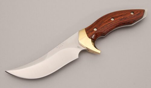 Buck Knives Kalinga Pro with Rosewood Handle Scales handle material - Obverse Side - Item #KLC12450