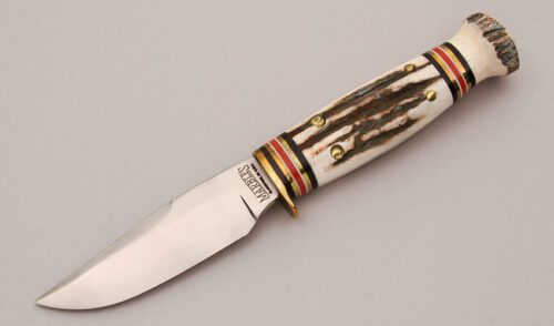 Marble's Knives AG Russell Lil' Handy with Pinned Stag handle material - Obverse Side - Item #KLC12462