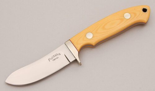 Stan Fujisaka Semi-Skinner with Ivory Micarta Scales handle material - Obverse Side - Item #KLC12489
