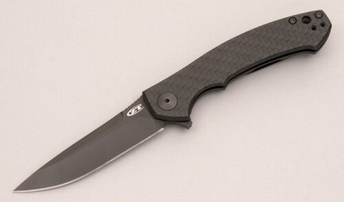 Zero Tolerance Knives 0450CF Sinkevich Flipper with Carbon Fiber Scale handle material - Obverse Side - Item #KLC12493