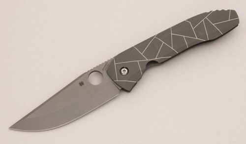 Spyderco Knives C199TIP Rassenti Nirvana with Milled Titanium Frame handle material - Obverse Side - Item #KLC12504
