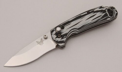 Benchmade Knives 15031 North Fork Axis Lock with Black & Gray G-10 Scales handle material - Obverse Side - Item #KLC12536