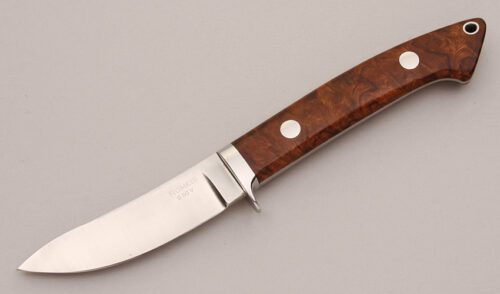 Gordon Romeis Semi-Skinner with Desert Ironwood Burl Scales handle material - Obverse Side - Item #KLC12556