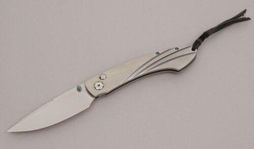 William Henry Knives B12-FT Titan with Machined Titanium Frame handle material - Obverse Side - Item #KLC12618