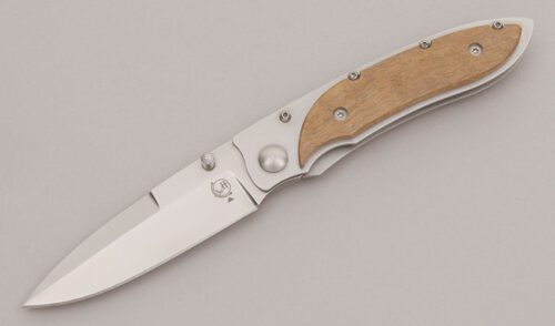 William Henry Knives S05 Evolution with Miranjiba Wood Handle Scales handle material - Obverse Side - Item #KLC12633