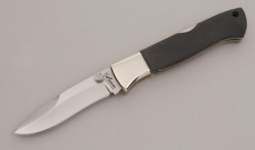 BlackJack Knives Mamba Midlock Folder with Textured Kraton Handle Scales handle material - Obverse Side - Item #KLC12636
