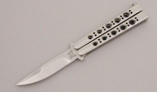 Benchmade Knives Model 30 Balisong Weehawk with 303 Stainless Steel Handles handle material - Obverse Side - Item #KLC12640
