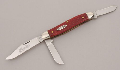 Robeson Knives 632728 ShurEdge Stockman with Red Jigged Bone Scales handle material - Obverse Side - Item #KLC12656