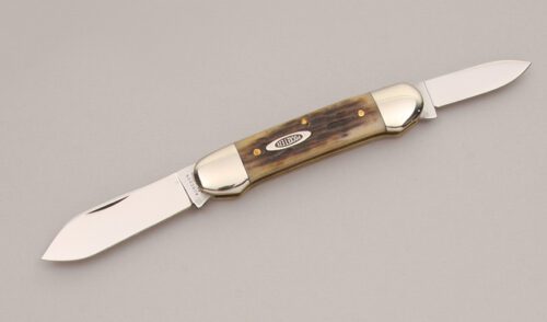 Robeson Knives 622064 Pocketeze Canoe with Jigged Bone Scales handle material - Obverse Side - Item #KLC12659