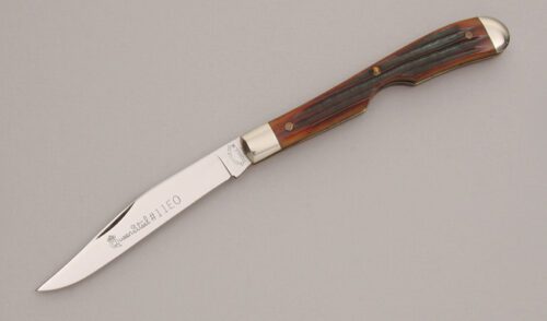 Queen Cutlery #11EO Easy Opener with Red Winterbottom Bone Scales handle material - Obverse Side - Item #KLC12663