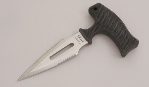 BlackJack Knives Highland Dirk Push Dagger with Textured Kraton Handle handle material - Obverse Side - Item #KLC12700