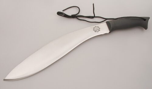 BlackJack Knives Reinhardt Combat Kukri with Kraton Handle handle material - Obverse Side - Item #KLC12701