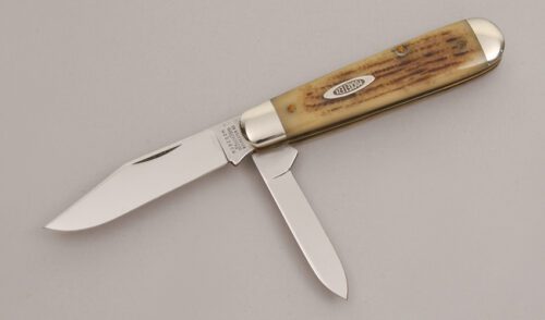 Robeson Knives 622056 Two Blade Jack with Jigged Bone Handle Scales handle material - Obverse Side - Item #KLC12704