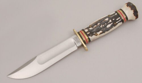 Marble's Knives Ideal with Pinned Stag Scales handle material - Obverse Side - Item #KLC12706