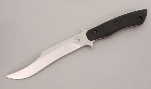 BlackJack Knives Model 7-1 Mamba with Black Textured Kraton handle material - Obverse Side - Item #KLC12708