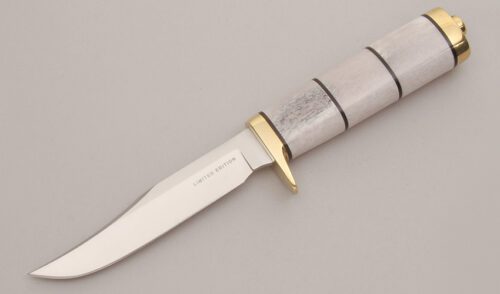 Buck Knives Spike Clip Point Hunter with Elk Antler Handle handle material - Obverse Side - Item #KLC12739