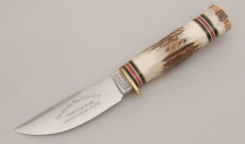 Marble's Knives 1998 Marble's Plus Woodcraft with Stag Handle handle material - Obverse Side - Item #KLC12742