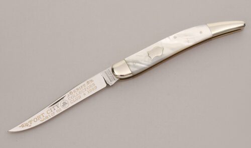 Winchester Knives W15 1924P Toothpick with Mother of Pearl Handle Scales handle material - Obverse Side - Item #KLC12745