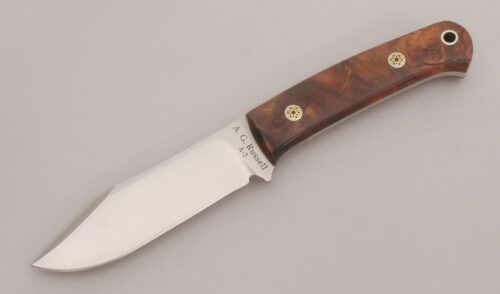 A.G. Russell Pro Hunter with Redwood Burl Handle Scales handle material - Obverse Side - Item #KLC12774