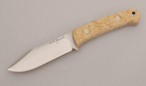 A.G. Russell Pro Hunter with Elder Burl Wood Scales handle material - Obverse Side - Item #KLC12776