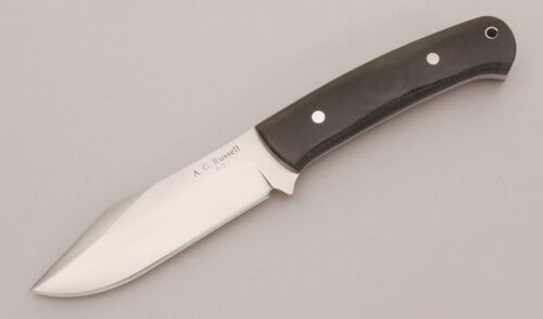 A.G. Russell Pro Hunter with Black Canvas Micarta Scales handle material - Obverse Side - Item #KLC12782