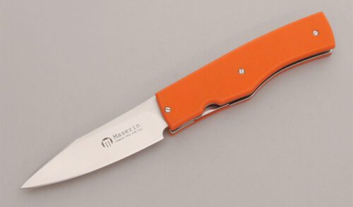 Maserin Starlight Folder with Orange G-10 Handle Scales handle material - Obverse Side - Item #KLC12786