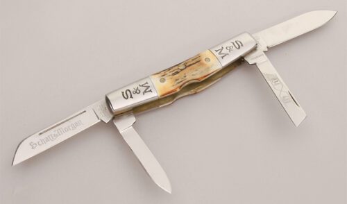 Schatt & Morgan 034431 Congress with Stag Handle Scales handle material - Obverse Side - Item #KLC12795