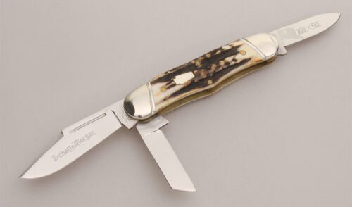 Schatt & Morgan 033163 Railsplitter with Stag Handle Scales handle material - Obverse Side - Item #KLC12796