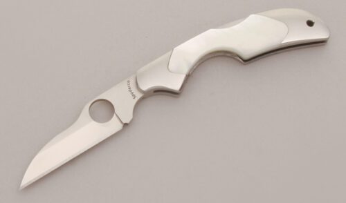 Spyderco Knives C75MP Kiwi Midlock Folder with Mother of Pearl Scales handle material - Obverse Side - Item #KLC12801