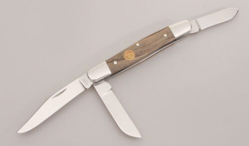Canal Street Cutlery Stockman with American Chestnut Scales handle material - Obverse Side - Item #KLC12806