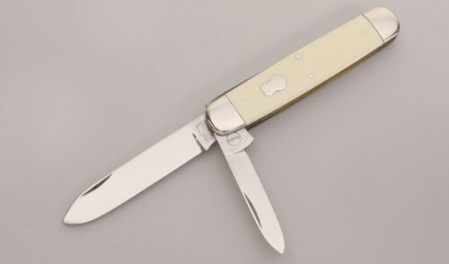 Remington Knives R1225 Two Blade Jack with Ivory Pyremite Scales handle material - Obverse Side - Item #KLC12808