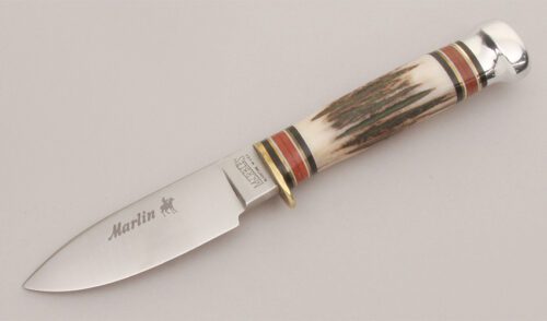 Marble's Knives Marlin with Stag Handle handle material - Obverse Side - Item #KLC12814