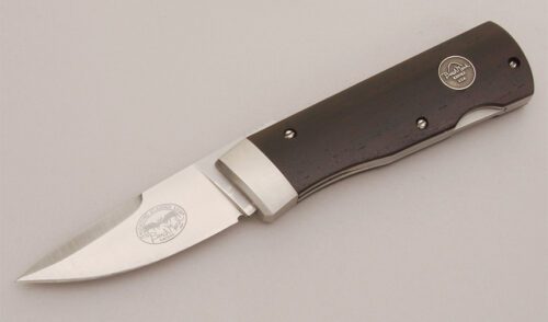 Bench Mark Knives Rolox Diamond Back with Cocobolo Wood Handle Scales handle material - Obverse Side - Item #KLC12821