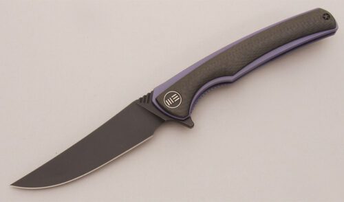 WE Knife Company Model 704CF-F Linerlock with Titanium Frame handle material - Obverse Side - Item #KLC12822