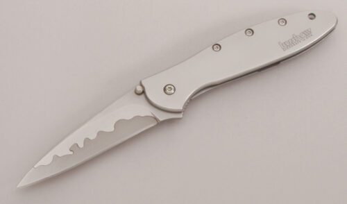 Kershaw Knives 1660CB Leek Framelock with Stainless Steel Frame handle material - Obverse Side - Item #KLC12827