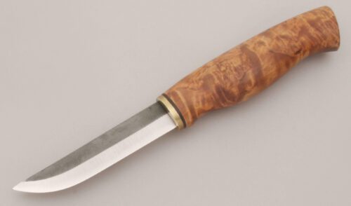 Kellam Knives Wolverine Pro SPT with Curly Birch Wood Handle handle material - Obverse Side - Item #KLC12845