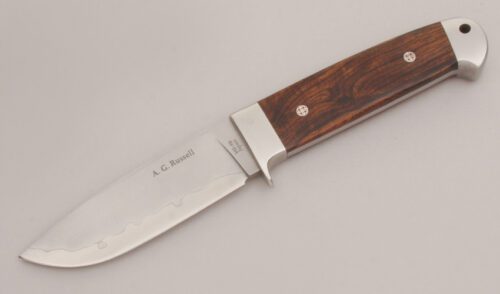 A.G. Russell San Mai Hunter with Desert Ironwood Handle Scales handle material - Obverse Side - Item #KLC12856