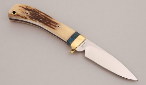 R.W. Wilson Hunter with Stag Handle Scales handle material - Obverse Side - Item #KLC12872