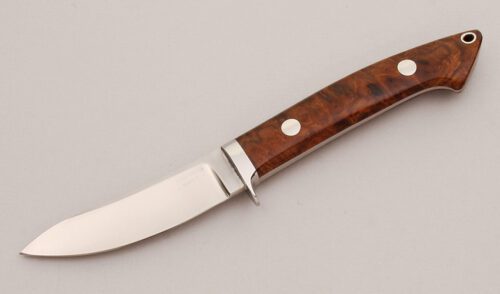 Gordon Romeis Semi-Skinner with Desert Ironwood Handle Scales handle material - Obverse Side - Item #KLC12876