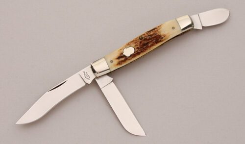 A.G. Russell Stockman with Stag Handle Scales handle material - Obverse Side - Item #KLC12881