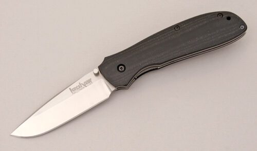 Kershaw Knives 1520 Ricochet Folder with Black G-10 Scales handle material - Obverse Side - Item #KLC12883