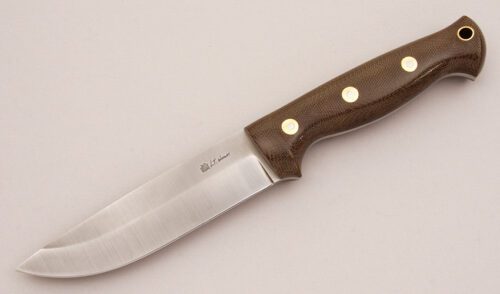 L.T. Wright Forest Trail with Green Canvas Micarta Scales handle material - Obverse Side - Item #KLC12888