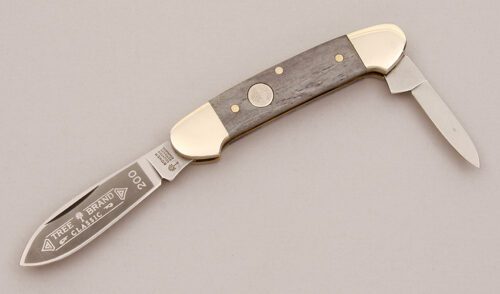 Boker Knives 200 Canoe with Smooth Gray Bone Scales handle material - Obverse Side - Item #KLC12894