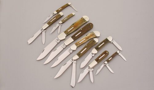 Case Cutlery XX Limited Edition Series I with Smooth Antique Bone Scales handle material - Obverse Side - Item #KLC12902