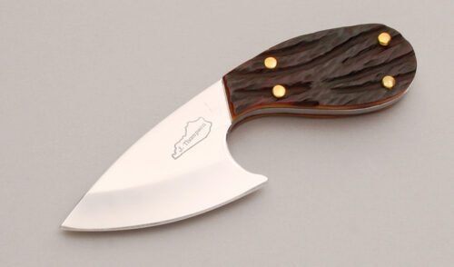 Jim Thompson Mini Skinner with Brown Jigged Bone handle material - Obverse Side - Item #KLC12914