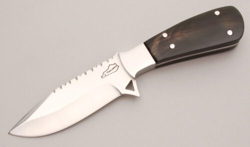 Jim Thompson Drop Point Skinner with Buffalo Horn Handle Scales handle material - Obverse Side - Item #KLC12917