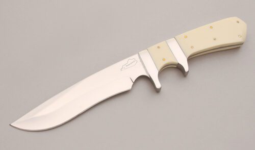 Jim Thompson Sub-Hilt Fighter with Ivory Acrylic Handle Scales handle material - Obverse Side - Item #KLC12918