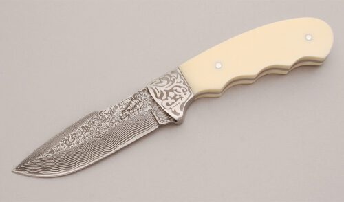 Jim Thompson Gambler with Ivory Acrylic Handle Scales handle material - Obverse Side - Item #KLC12919
